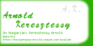 arnold keresztessy business card